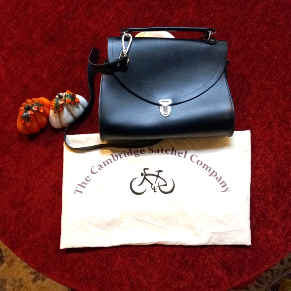"THE POPPY" BLACK Cambridge Satchel